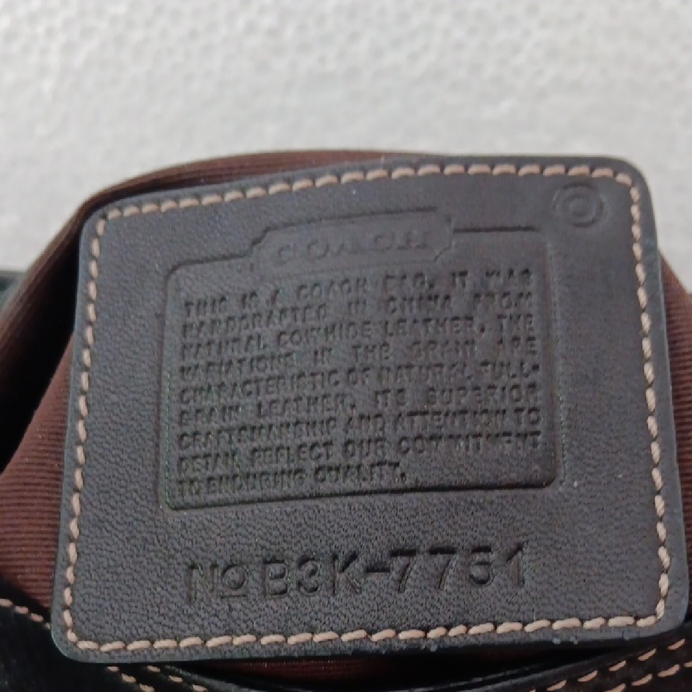 Coach Dark Leather Shoulder Bag - Picture 4 of 8